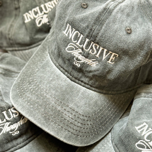 Inclusive Thoughts Cap - Washed Out Moss Green